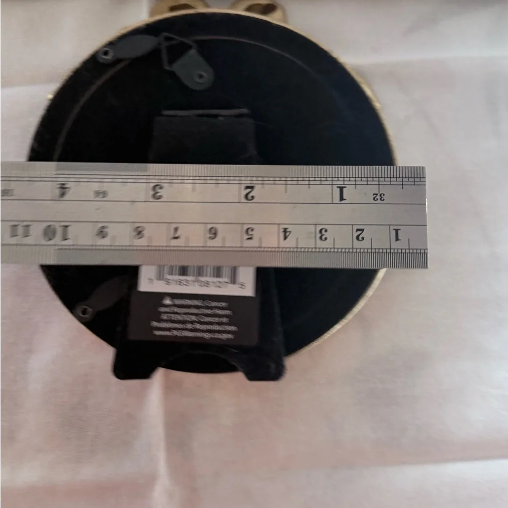 Elegant Gold  Frame bow on top round for 4”x4” photo